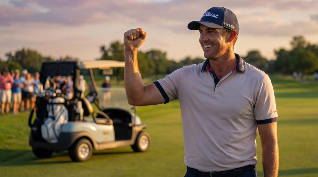 golfer celebrating on 18th green -How to break 90 in Golf