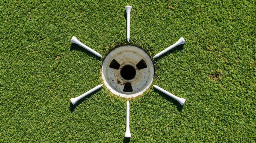 3-foot circle putting drill setup